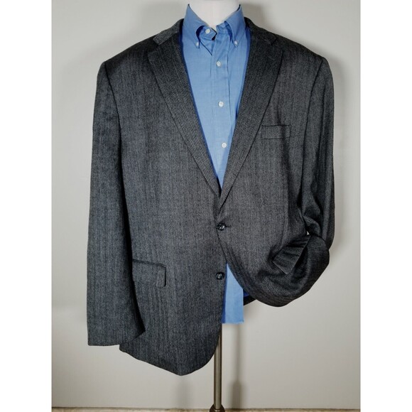 New 52L joseph & feiss Gray Wool Tweed Blazer Sport Coat Jacket - Picture 2 of 6